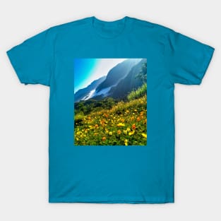 Green Nature Mountains Scene T-Shirt